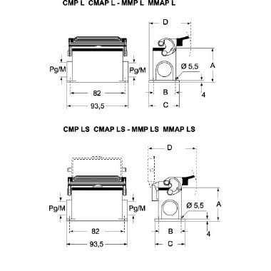Custodia da parete, serie 830V, con 1 leva, ingresso cavo Pg16, grandezza '57.27' product photo Photo 02 3XL