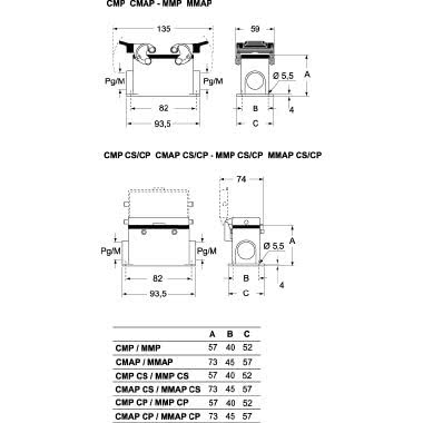 Custodia da parete, serie 830V, con 2 leve, ingresso cavo Pg16, grandezza '57.27' product photo Photo 02 3XL