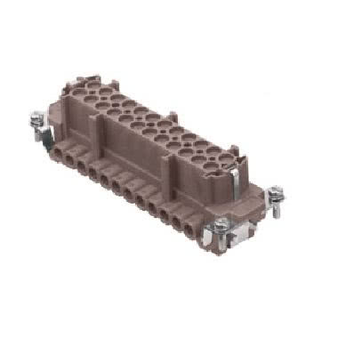 frutto presa, serie CNE RY, connessione con morsetto a vite, 24 poli + PE, 16 A 500 V 6 kV 3, grandezza '104.27', per applicazioni fino a 180°C, con piastrina product photo Photo 01 3XL