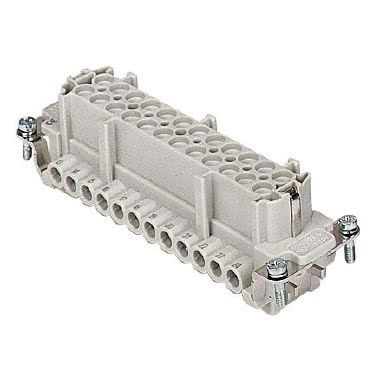frutto presa, serie CNE, connessione con morsetto a vite, 24 poli + PE, 16 A 500 V 6 kV 3, grandezza  '104.27', con piastrina product photo Photo 01 3XL