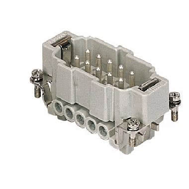 frutto spina, serie CNE, connessione con morsetto a vite, 10 poli + PE, 16 A 500 V 6 kV 3, grandezza '57.27', con piastrina product photo Photo 01 3XL