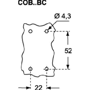 supporto portafrutti per montaggio su guida DIN EN60715 o fisso con viti, serie COB, per frutti con interasse di fissaggio 44 x 27 mm product photo Photo 03 3XL