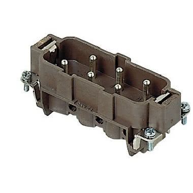 frutto spina, serie CP RY, connessione con morsetto a vite, 6 poli + PE, 35 A 400/690 V 6 kV 3, grandezza '77.27', per applicazioni fino a 180&deg;C, con piastrina product photo Photo 01 3XL