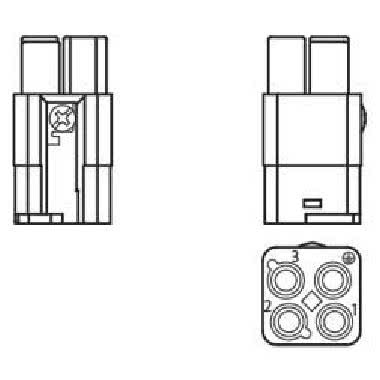 frutto presa, serie CQ, connessione a crimpare, 3 poli + PE, 40 A 400 V 6 kV 3, grandezza '21.21', diametro cavo fino a 7,5 mm product photo Photo 02 3XL