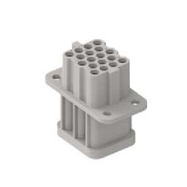 frutto presa, serie CQ, connessione a crimpare, 17 poli + PE, 10 A 160 V 2.5 kV 3, grandezza '32.13', colore grigio product photo Photo 01 3XL