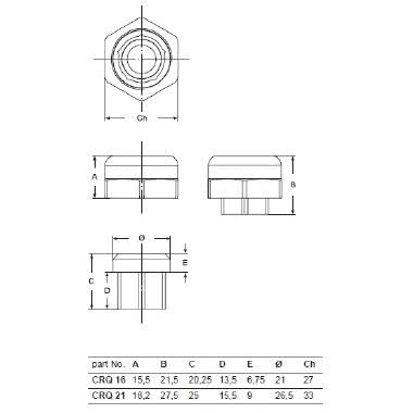 pressacavo completo, Pg16, per diametro 10-14,5 mm, per custodia CQ 08 VA product photo Photo 02 3XL