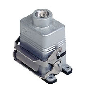 connettore completo, serie CSZ, composto da 2 frutti con connessione con morsetto a molla 10 poli + PE, e custodia da incasso con 1 leva e custodia mobile con ingresso cavo verticale product photo Photo 01 3XL