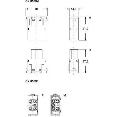 frutto presa modulare, serie Mixo, connessione con morsetto a molla, 5 poli, 1 modulo, 16 A 400 V 6 kV 3 product photo Photo 02 3XL