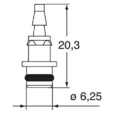 contatto pneumatico maschio, senza valvola di chiusura, per tubi con diametro interno 3 mm product photo Photo 02 3XL