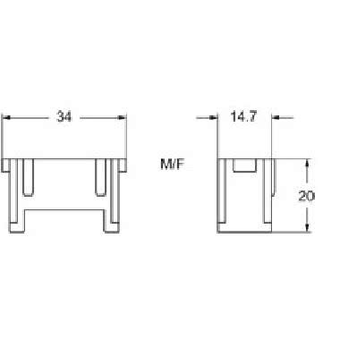 frutto modulare, serie Mixo, falso modulo per sedi telaio non utilizzate, 1 modulo product photo Photo 02 3XL