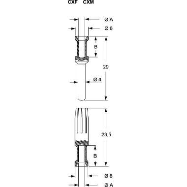 contatto a crimpare maschio, serie CX, 40 A, tornito argentato, sezione conduttore 2,5 mm², AWG 14 (Conf. da 50 Pz.) product photo Photo 02 3XL