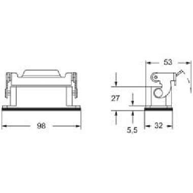 Custodia da incasso, serie CZ7, con 1 leva, grandezza '66.16' product photo Photo 03 3XL
