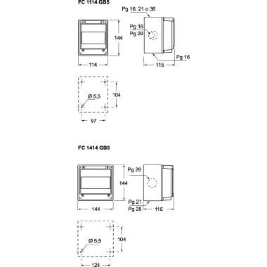 cassetta, serie FC, con coperchio ribaltabile trasparente, per tavoletta FC 1141 TB product photo Photo 02 3XL