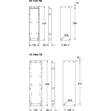 tavoletta modulare per montaggio prese in batteria, serie FC product photo Photo 02 3XL