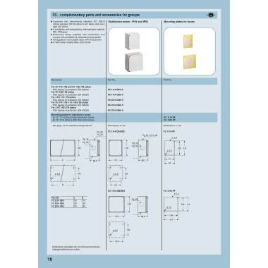 piastra di fissaggio, serie FC, per cassette di derivazione FC 1414 DB e DB5 product photo Photo 02 3XL