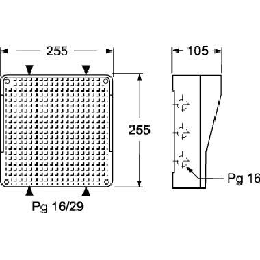 quadretto per formazioni combinate, serie FC, composto da cassetta base e coperchio a struttura alveolare, per prese serie EB/IB6 product photo Photo 02 3XL