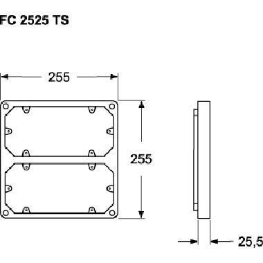 telaio, serie FC, per FC 1225 SR/SRT/SP/SF3/SF2/SA, 2 vani product photo Photo 02 3XL
