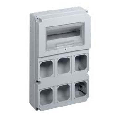 quadretto per formazioni combinate, serie FM, per prese da incasso inclinate, 6 vani product photo Photo 01 3XL