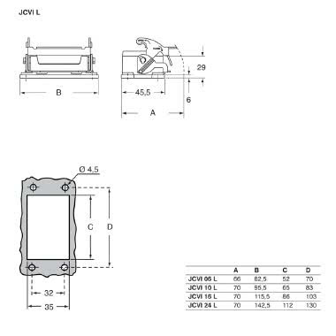 custodia da incasso, serie JEI®-V, con 1 leva, grandezza '77.27' product photo Photo 03 3XL