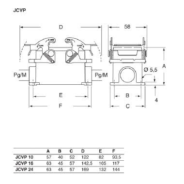 Custodia da parete, serie JEI®-V, con 2 leve, ingresso cavo Pg21, grandezza '77.27' product photo Photo 02 3XL