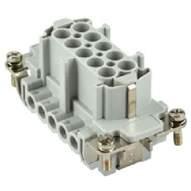 frutto presa, serie JNE, connessione con morsetto a vite, 10 poli + PE, 16 A 500 V 6 kV 3, grandezza '57.27', con piastrina product photo Photo 01 3XL