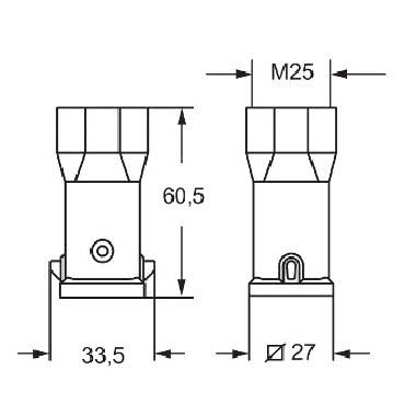Custodia mobile, serie CKA, con 2 piolini, ingresso cavo verticale M25, grandezza '21.21' product photo Photo 02 3XL