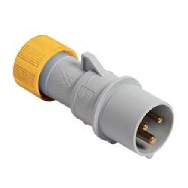 spina mobile, serie PLUSO, 2 poli + PE, 4 h (giallo), 16 A, 100 &divide; 130 V, dritta product photo Photo 01 3XL