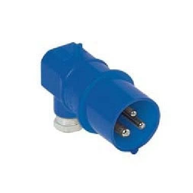spina mobile, serie PLUSO, 2 poli + PE, 6 h (blu), 16 A, 200 ÷ 250 V, ad angolo product photo Photo 01 3XL