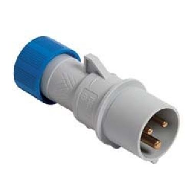 spina mobile, serie PLUSO, 3 poli + PE, 9 h (blu), 16 A, 200 ÷ 250 V, dritta product photo Photo 01 3XL