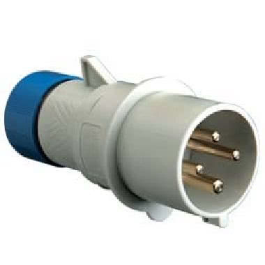 spina mobile, serie PLUSO, 2 poli + PE, 6 h (blu), 32 A, 200 ÷ 250 V, dritta product photo Photo 01 3XL