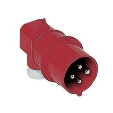 spina mobile, serie PLUSO, 3 poli + N + PE, 6 h (rosso), 32 A, 380 ÷ 415 V, ad angolo product photo Photo 01 3XL