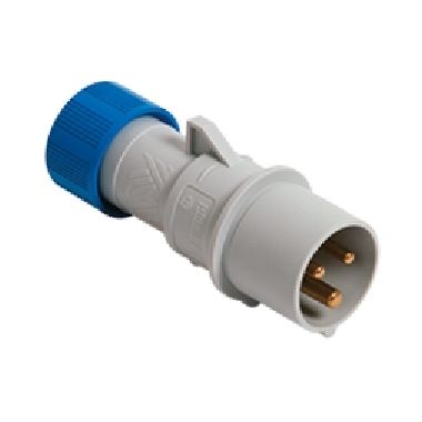 spina mobile, serie PLUSO, connessione rapida SQUICH®, 2 poli + PE, 6 h (blu), 16 A, 200 ÷ 250 V, dritta product photo Photo 01 3XL