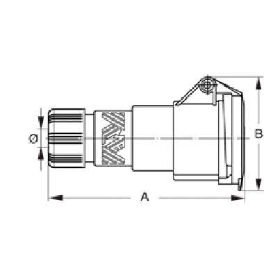presa mobile, serie PLUSO, connessione rapida SQUICH®, 3 poli + PE, 6 h (rosso), 16 A, 380 ÷ 415 V product photo Photo 02 3XL