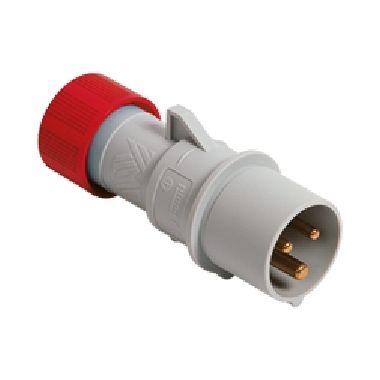 spina mobile, serie PLUSO, connessione rapida SQUICH&reg;, 3 poli + PE, 6 h (rosso), 16 A, 380 &divide; 415 V, dritta product photo Photo 01 3XL