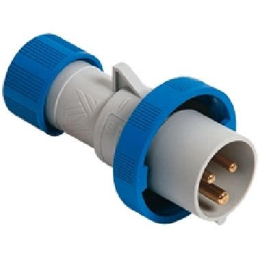 spina mobile, serie PLUSO, connessione rapida SQUICH&reg;, 2 poli + PE, 6 h (blu), 16 A, 200 &divide; 250 V, dritta product photo Photo 01 3XL