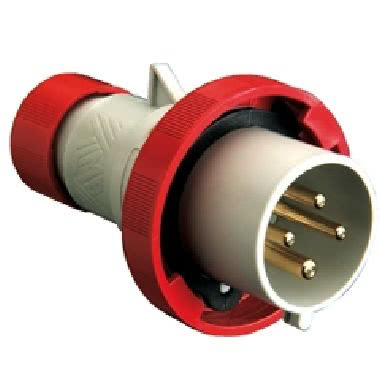 spina mobile, serie PLUSO, connessione rapida SQUICH®, 3 poli + PE, 6 h (rosso), 16 A, 380 ÷ 415 V, dritta product photo Photo 01 3XL