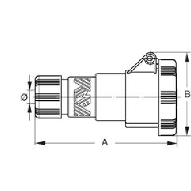 presa mobile, serie PLUSO, connessione rapida SQUICH®, 3 poli + N + PE, 6 h (rosso), 16 A, 380 ÷ 415 V product photo Photo 02 3XL