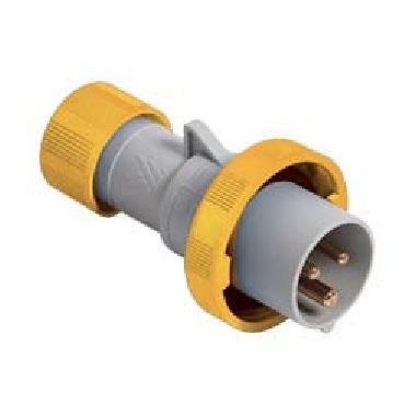 spina mobile, serie PLUSO, 2 poli + PE, 4 h (giallo), 16 A, 100 ÷ 130 V, dritta product photo Photo 01 3XL