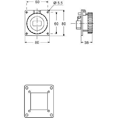 presa da incasso Schuko&reg;, serie PLUSO, 2 poli + PE, 16 A, 200 &divide; 250 V product photo Photo 02 3XL