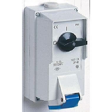 presa con interruttore di blocco, serie PK, 2 poli + PE, 6 h (blu), 16 A, 200 &divide; 250 V, senza portafusibili product photo Photo 01 3XL