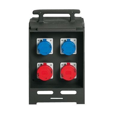 quadro da cantiere assemblato (ASC), serie Q, con 4 prese PLUSO PEW…PQ/PQF, interruttore magnetotermico 16 A, potenza massima 3 kW product photo Photo 01 3XL