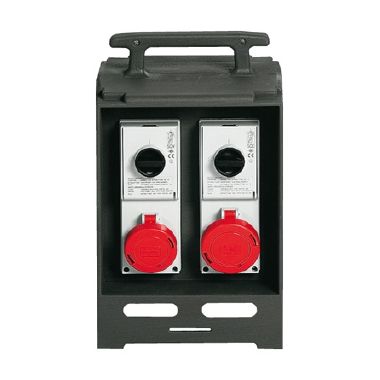 quadro da cantiere assemblato (ASC), serie Q, con 2 prese SQE, interruttore magnetotermico 16 A, potenza massima 3 kW product photo Photo 01 3XL