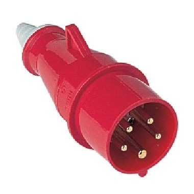 spina mobile, serie PLUSO, 3 poli + N + PE, 6 h (rosso), 16 A, 200/346 ÷ 240/415 V, con invertitore di fase product photo Photo 01 3XL