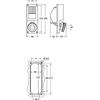 presa con trasformatore di sicurezza, serie SQT, 2 poli, 16 A, 24 V, trasformatore 230/24 V product photo Photo 02 3XL