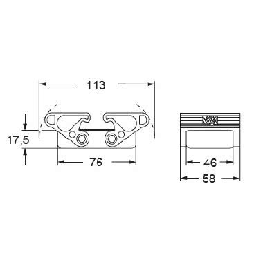 Coperchio, serie T-TYPE, con 2 leve, grandezza '57.27', Con asola product photo Photo 02 3XL