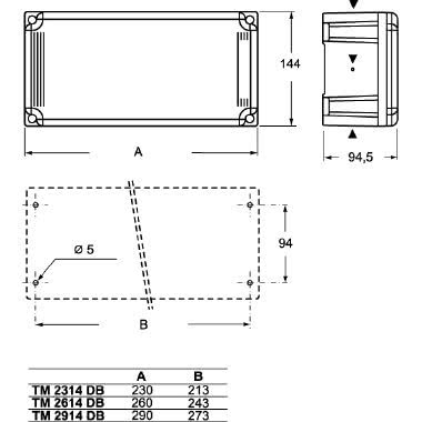 cassetta, serie TM, con coperchio fisso, per due tavolette TM 1145 TB product photo Photo 02 3XL