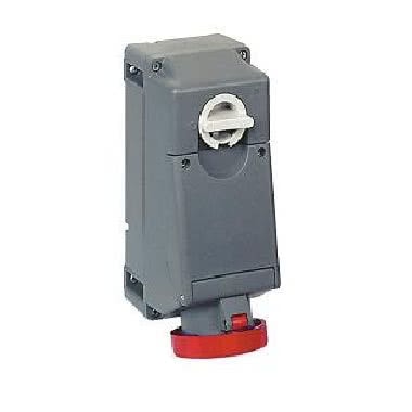 presa con interruttore di blocco, serie TM, 3 poli + N + PE, 6 h (rosso), 32 A, 200/346 ÷ 240/415 V, senza portafusibili, con scatola base product photo Photo 01 3XL