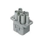 frutto presa, serie CQ, connessione a crimpare, 4 + 2 poli + PE, 40 A 400/690 V 6 kV 3 / 10 A 250 V 4 kV 3, grandezza '32.13' product photo