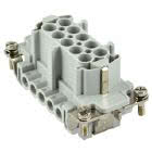 frutto presa, serie JNE, connessione con morsetto a vite, 10 poli + PE, 16 A 500 V 6 kV 3, grandezza '57.27', con piastrina product photo