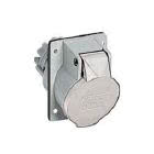 presa da incasso, serie PLUSO, 2 poli + PE, 3 h (bianco), 16 A, 50 ÷ 250 V, inclinata product photo